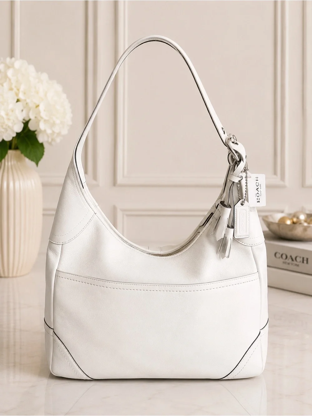 Coach Legacy White Leather Hobo Shoulder Bag F10280 NWT Vintage Rare